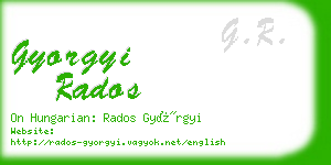 gyorgyi rados business card